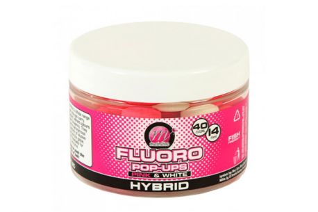 Fluoro Pop Ups Pink + White 14mm Hybrid